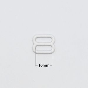 Buy cheap 10mm Bra Strap Adjuster In Metal With Nylon Coated White from wholesalers