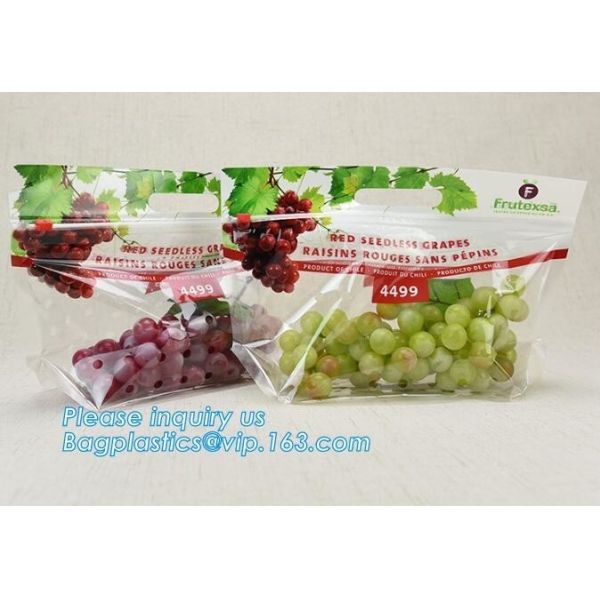 cpp printed slider zip lock vegetable fruit bag, grape packing bags/ fresh grape