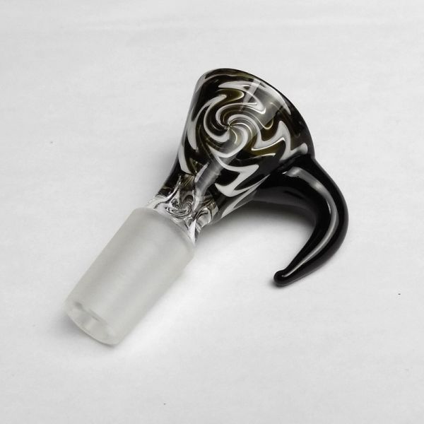 Heady Colored Glass Smoking Water Pipe Bowl With Handle Beautiful Slide