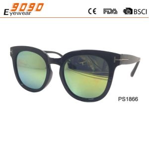 Buy cheap Fashionable sunglasses with plastic frame, Lens with Flash Mirror from wholesalers