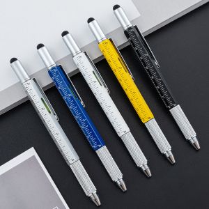 Buy cheap Multifunctional Metal Creative Ballpoint Pen Ruler Screwdriver Touch Screen Gradienter product