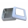 Buy cheap 85X85X30mm Matt Varnish Mini Square Tin Box With Window from wholesalers
