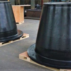 Boat Heavy Duty Cone Rubber Fenders Bumpers Reliable For Mounting Plate
