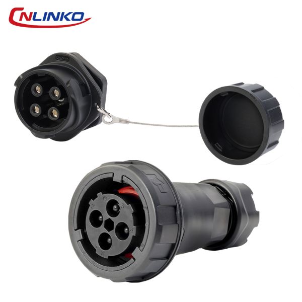 Buy cheap Cnlinko DL-28 IP68 Plastic Metal 50A 500V AC Power Connector 3 Pin Circular Waterproof Connectors from wholesalers