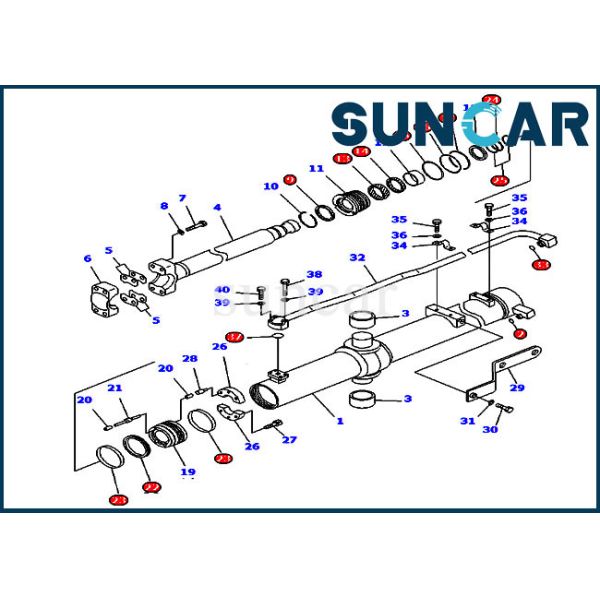 Buy cheap 707-99-24555 Counter Weight Cylinder Repair Seal Kit For D85C-21 Komatsu Crawler Dozers from wholesalers