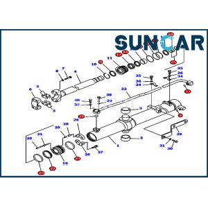 Buy cheap 707-99-24555 Counter Weight Cylinder Repair Seal Kit For D85C-21 Komatsu Crawler Dozers from wholesalers