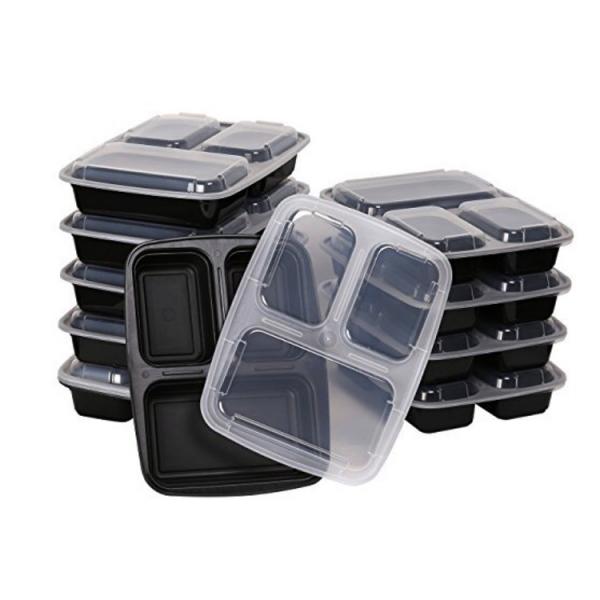 Buy cheap 4 Compartment Disposable Transparent Plastic Food Containers from wholesalers
