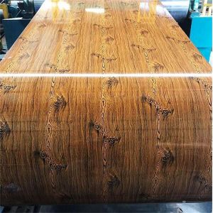 Buy cheap Manufacture Punching Processing Service Wood Grain PPGI Color Coated Prepainted Galvanized Steel Coil for Metal Roofing Sheet from wholesalers
