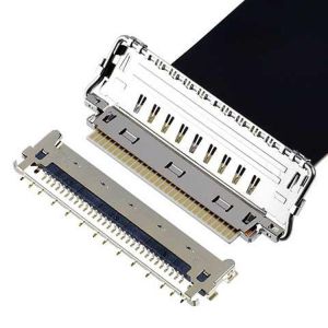 Buy cheap Fully shielded micro coaxial cable with multi-point grounding 20862-040T01 40P horizontal mating type FPC plug connector from wholesalers