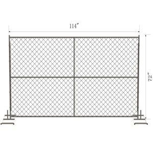 Buy cheap American Temp Chain Link Fence Fabric 6 Ft X 8 Ft Perimeter Patrol Panels Galvanized GAW from wholesalers