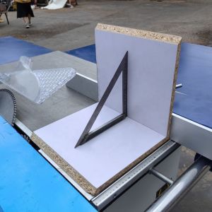 Buy cheap 5.5KW Woodworking Machinery Double Saw Blades Sliding Table Saw for 45 90 Degrees Cuts from wholesalers