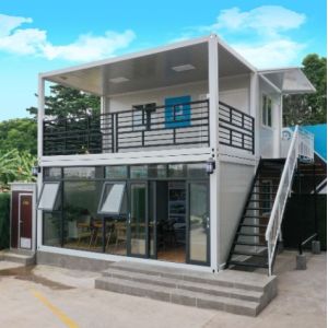 20ft 40ft Light Steel Flat Pack Container Prefab House For Two Layers Apartment