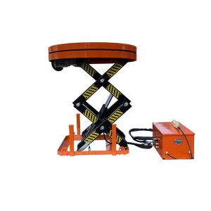 1t Custom Scissor Lift Table 1200mm Rotary Round Plate