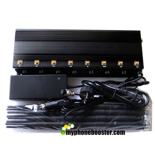 Buy cheap 20w 8 Channels High Power Desktop Cellphone Jammer Blocker Indoor GPS/WiFi/315/433 Jammer With Adjustable Button And Fan from wholesalers