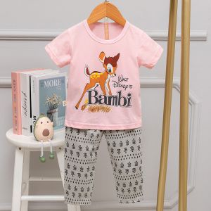 Buy cheap Leisure Children Short Sleeve Pajama Set No Allergy Deer Print Pajamas from wholesalers