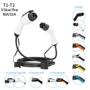 Buy cheap Portable 7kw 32A Saej 1772 T1-T2 EV Charger CE Electric Car Charging With Cable from wholesalers