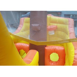 PVC Tarpaulin Kids Fun City Inflatable Bouncy Pirate Ship For Commercial Use