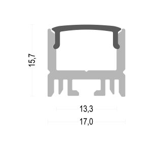Buy cheap Led aluminium channel LED Strip Aluminium Profile suit for 12mm strip with PC diffuser cover from wholesalers