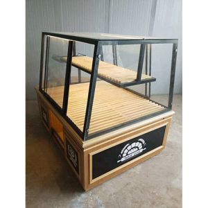 Customized Modern Style Bakery Display Cabinet Gondola With LED Light