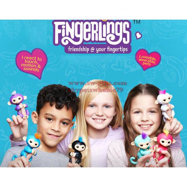 Full Function Fingerlings Interactive Baby Monkeys Toy Smart Fingers Llings