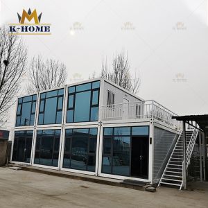 Buy cheap 20Ft Sandwich Panel Container House With Glass Curtain Wall from wholesalers