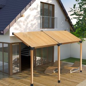 15° Slanted Pergola Bracket Kit for 4x4 Wooden Beams