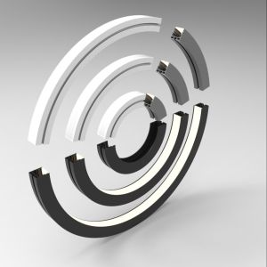 35*35mm Circular LED Profile Strip Extrusion Anodized Aluminium Alloy