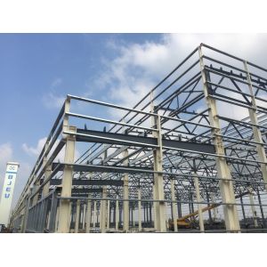 Buy cheap Prefab Steel Portal Frame Building with H-Section Beams and Columns from wholesalers