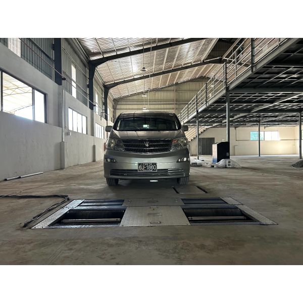 Quality Vehicle Test Line Combo Roller 4 In 1 Vehicle Test Line Set Roller brake tester with axle load sideslip tester Suspension test for sale