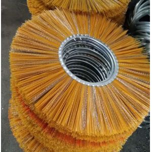 Roller Steel Plastic Mixed Wire Snow Sweeper Broom , Power Sweeper Replacement