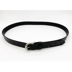 Buy cheap Punching Pattern Genuine Engraved Leather Belt 124g Weight With 3mm Studs from wholesalers