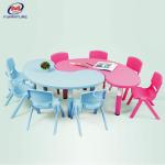 Buy cheap U Shape Half Moon Preschool Table And Chairs childrens plastic chairs For Kindergarten from wholesalers