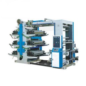 Six Colour Flexographic Printing Machine With Polyethylene Plastic Bag Glass
