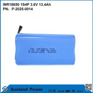 Buy cheap INR18650 1S4P3.6V 13.4Ah Battery Perfect Combination Of High Capacity And High Voltage from wholesalers