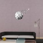 Butterfly 3D Wall Clock Mirror Clock Home Decoration Metal Quartz DIY Mirror