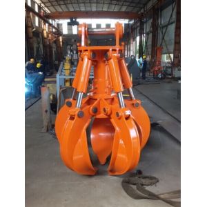 Buy cheap Excavator Orange Peel Grab 4/5 Claw Driven By Hydraulic Cylinder Q355B Steel Material from wholesalers
