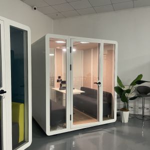Buy cheap Modular Meeting Pod with 1860*1640*2060mm Internal Dimensions and Removable Soundproof Conference Pod for 4 Persons from wholesalers