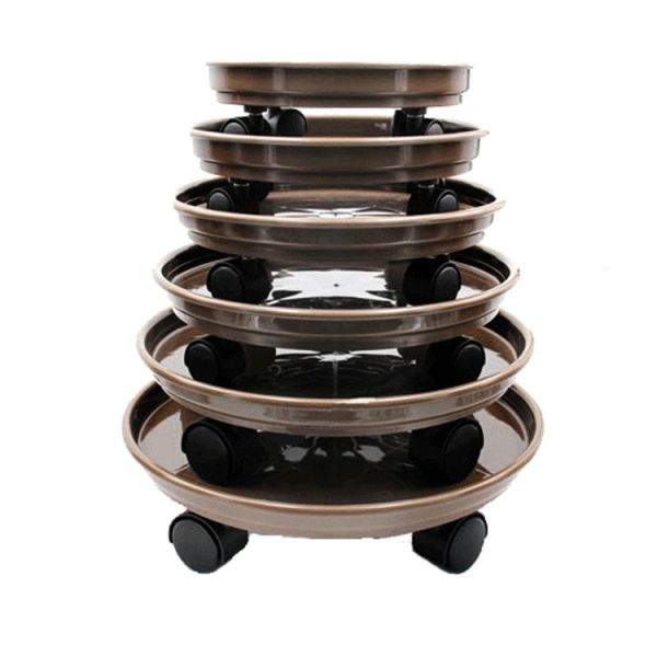 Quality Dish 240mm Multidirectional  Flower Plant Pot Caddy On Wheels for sale