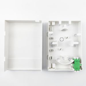 2 Cores LC APC Plastic Fiber Optic Faceplate Socket Panel for FTTH White Time 5