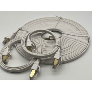 Custom White 1m Cat8 Ethernet Cable For Network Connection Rj45 Connector Lan