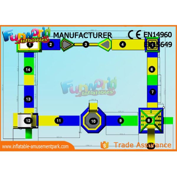 Buy cheap Customize Floating Inflatable Water Parks Equipment 1 Year Warranty from wholesalers
