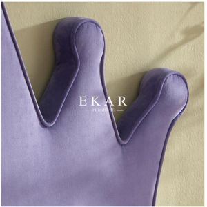 Buy cheap Crown Shaped Headboard High Fabric Bed For Girl from wholesalers