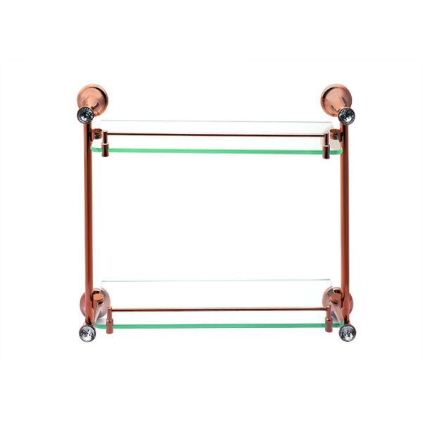 Quality Bathroom Accessory Single Glass Double  Plate Rose Gold  Zinc Alloy and Crystal for sale