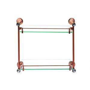 Buy cheap Bathroom Accessory Single Glass Double  Plate Rose Gold  Zinc Alloy and Crystal from wholesalers