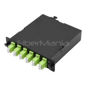 Buy cheap OM5 12 Cores 6 Ports Fiber Optic Cassette for 40 and 100Gbps Protocols MPO-LC Cassette from wholesalers