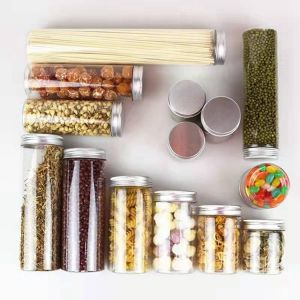 Buy cheap Transparent Aluminium Lid Frosted Plastic Bottles 500g from wholesalers