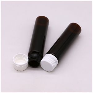 20ML/20CC Slim Smooth Amber Plastic Oral Liquid Bottle with Tamper Proof Cap For