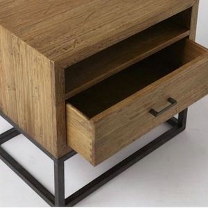 Buy cheap Solid Wood Hotel Bedside Table Nightstand With Drawer And Shelf from wholesalers