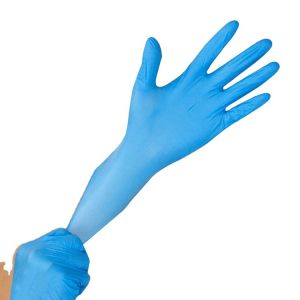 Buy cheap Medium Size Blue Full Fingered Disposable Exam Gloves from wholesalers