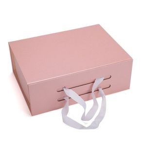 Buy cheap Luxury Book Shape Ribbon Gift Box Rigid Cardboard Folding Sustainability from wholesalers